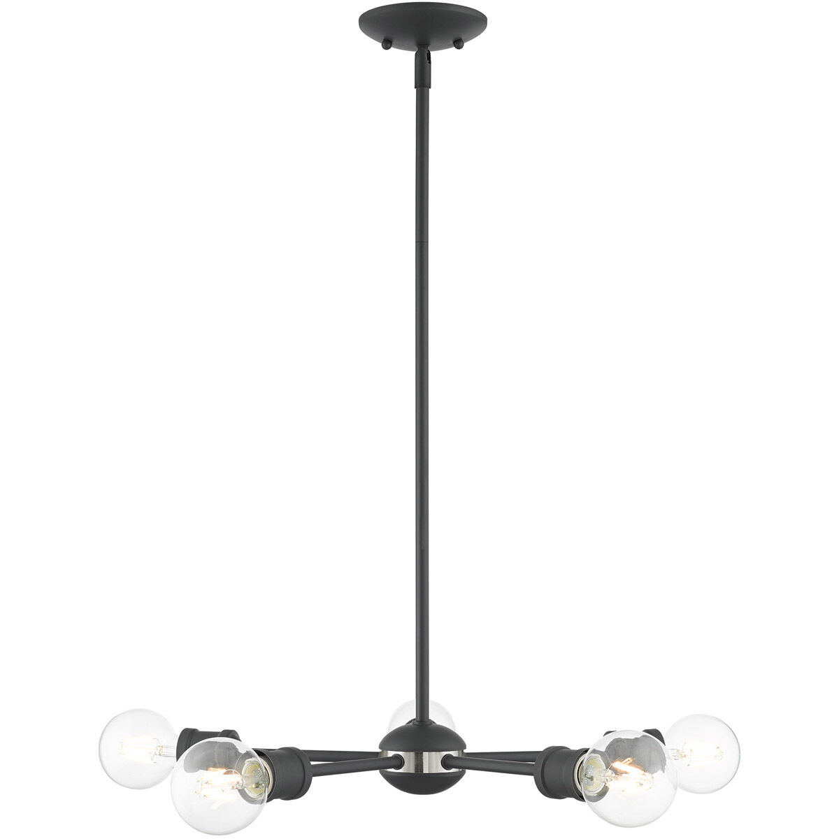Lansdale 5 Light 19 inch Scandinavian Gray Chandelier Ceiling Light