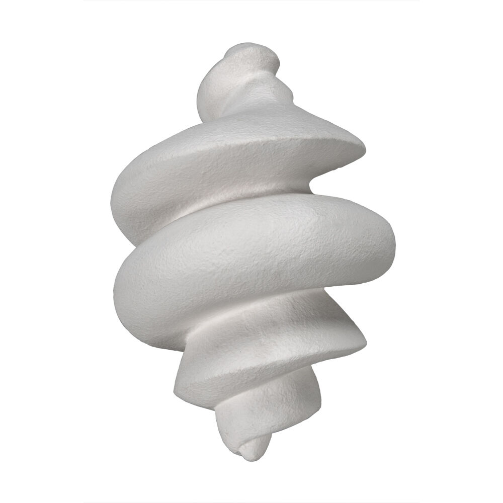 Spiral White Fiber Cement Decor Accessory