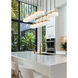Renaud LED 46.75 inch Modern Gold Linear Chandelier Ceiling Light