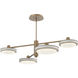 Iris LED 49 inch Novel Brass with Salt White Mobile Chandelier Ceiling Light