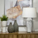 Bertram Gray with Ochre and Champagne Gold Framed Wall Art