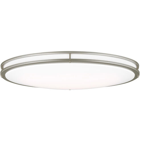 Mahone LED 18 inch Painted Brushed Nickel Flush Mount Ceiling Light, Oval
