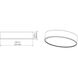 Bradley LED 20.25 inch Matte White and Modern Gold Flush Mount Ceiling Light