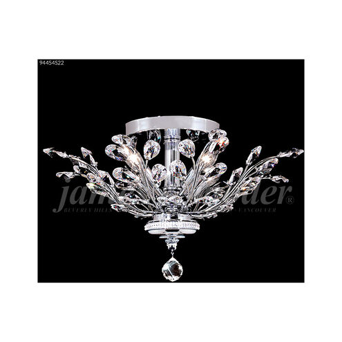 Florale 4 Light 21 inch Silver Flush Mount Ceiling Light