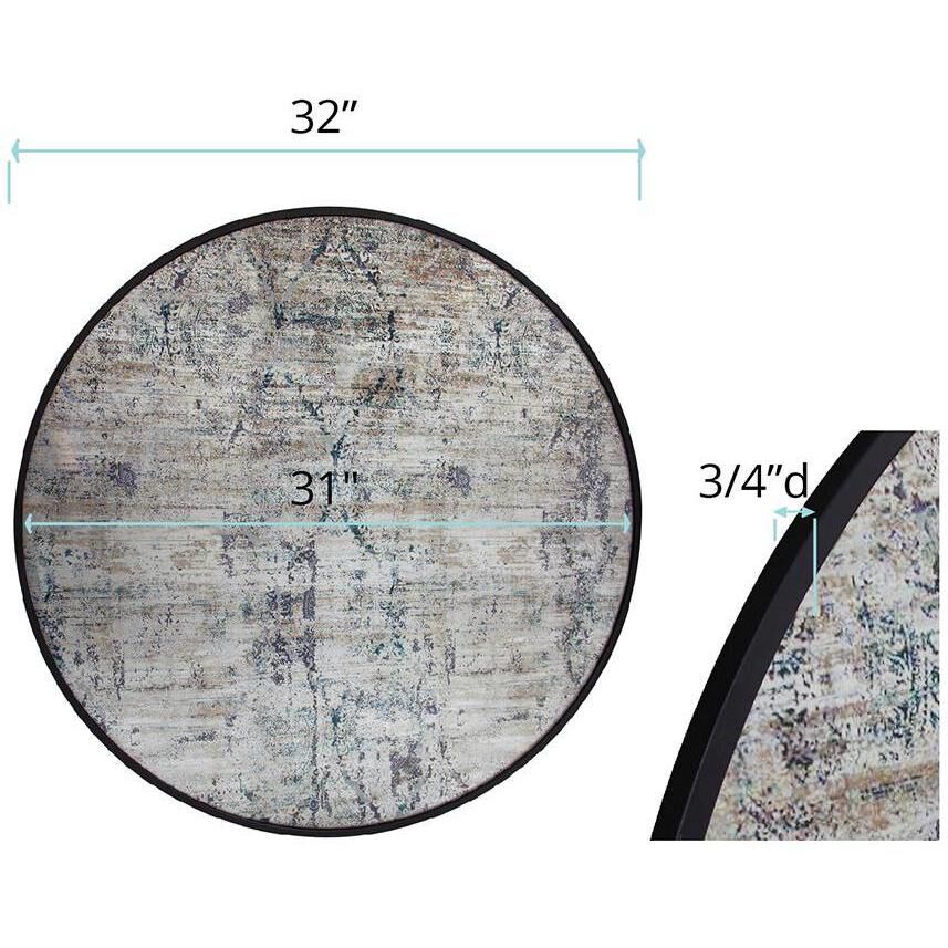 Delphia 32 X 32 inch Antiqued Black Mirror