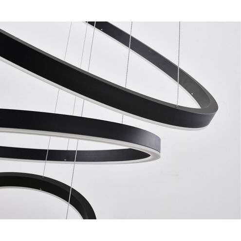 Canada LED 39 inch Matte Black LED Chandelier Ceiling Light