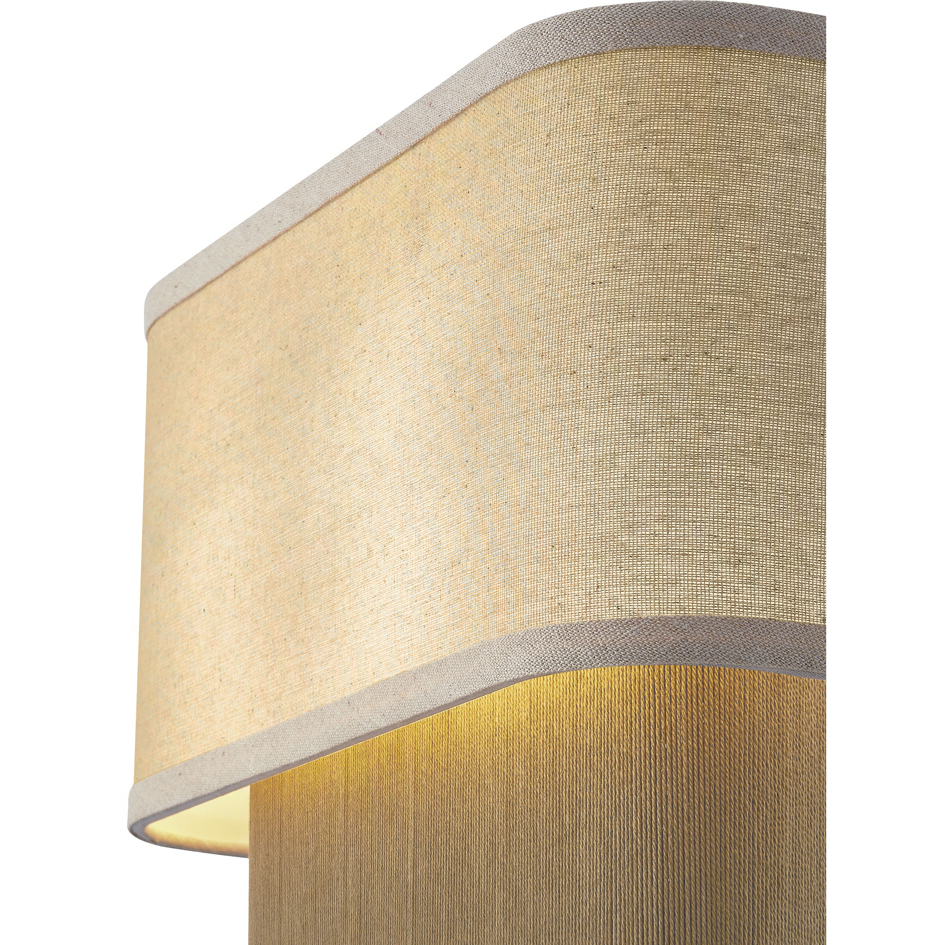 Textile Collection - Narberth Family 2 Light 14 inch Brushed Brass ADA Wall Sconce Wall Light, EVOLV