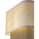 Textile Collection - Narberth Family 2 Light 14 inch Brushed Brass ADA Wall Sconce Wall Light, EVOLV