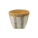 Round Natural and Black Outdoor Planter