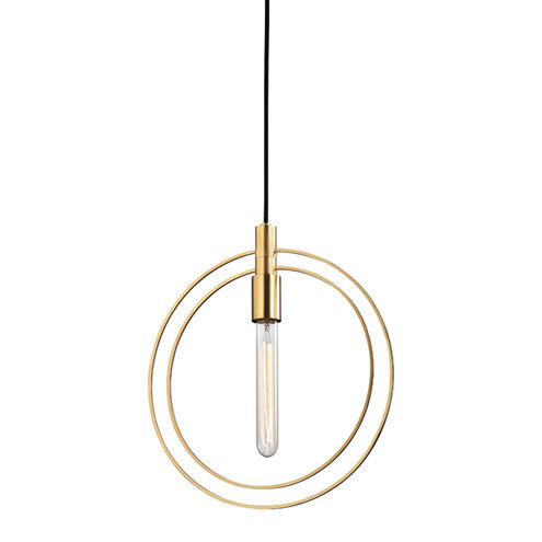 Masonville 1 Light 12.75 inch Aged Brass Pendant Ceiling Light
