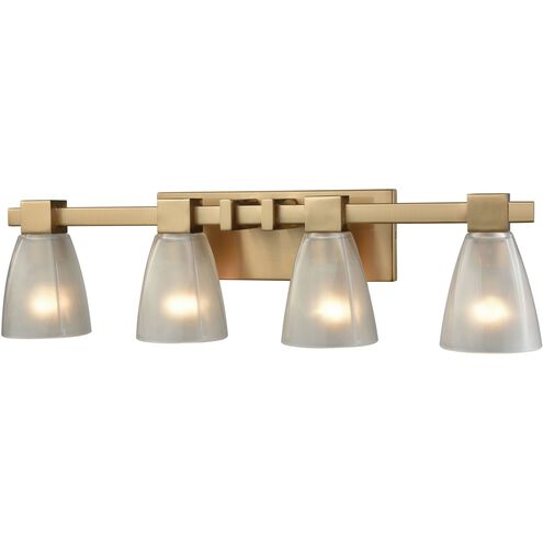Ensley 4 Light 28 inch Satin Brass Vanity Light Wall Light