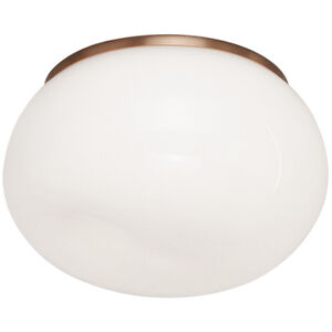 Gelasin 1 Light 6.25 inch Aged Gold Brass Flush Mount Ceiling Light in Aged Gold Brass and Opal Glass