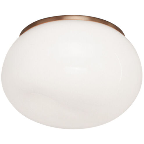 Gelasin 1 Light 6.25 inch Aged Gold Brass Flush Mount Ceiling Light in Aged Gold Brass and Opal Glass