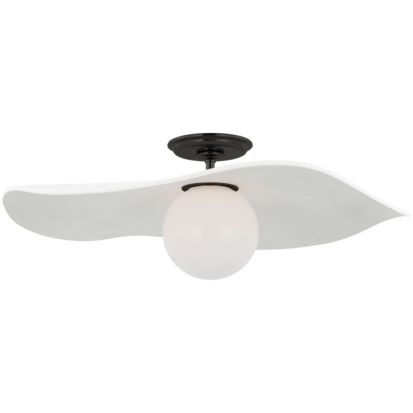 Windsor Smith Mahalo LED 22 inch Bronze Semi-Flush Mount Ceiling Light in Matte White