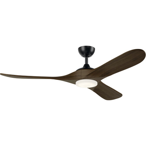 Mylo 60 inch Satin Black with Aged Walnut Blades Ceiling Fan