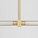 Dorian Linear Pendant Ceiling Light in Gold