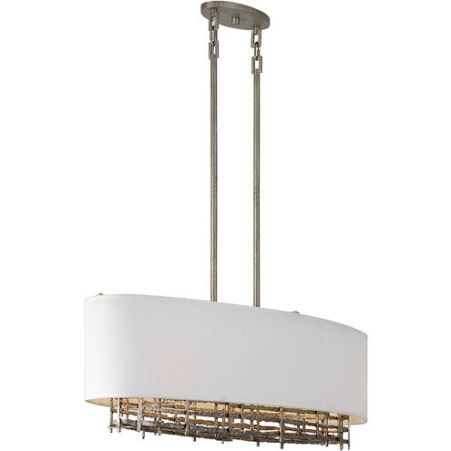 Cameo 4 Light 44 inch Campagne Luxe Linear Chandelier Ceiling Light