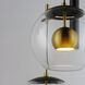 Nucleus LED 26 inch Black and Natural Aged Brass Multi-Light Pendant Ceiling Light