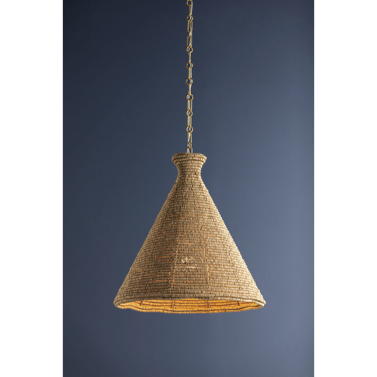 Tallman 1 Light 20 inch Vintage Gold Leaf Pendant Ceiling Light