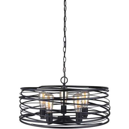 Madison 5 Light 22 inch Black Pendant Ceiling Light