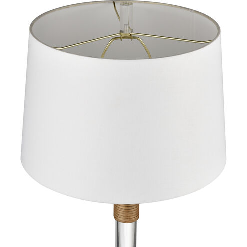Island Summit 36 inch 150.00 watt Clear with Natural and Brass Table Lamp Portable Light