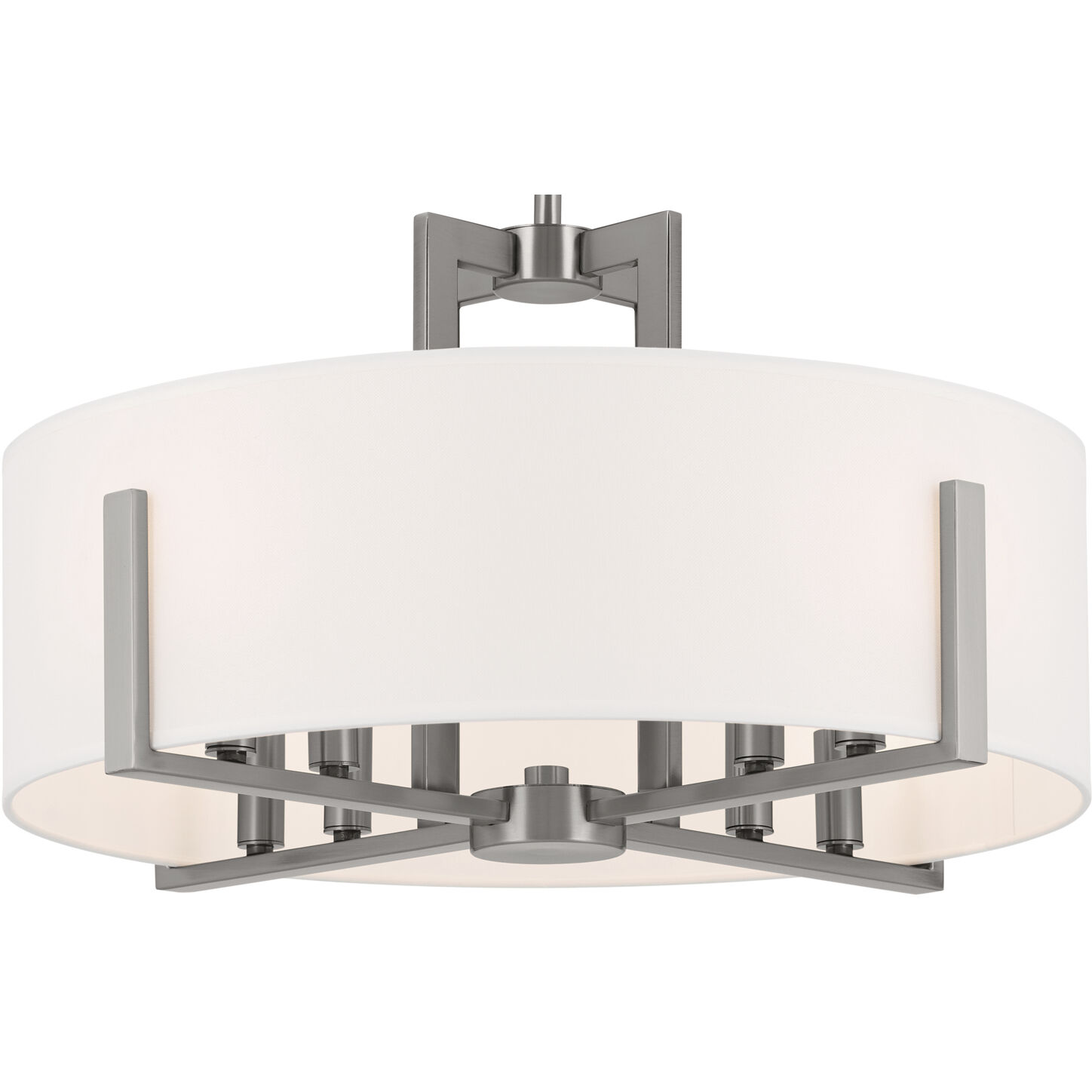 Malen LED 20 inch Classic Pewter Semi Flush Mount Ceiling Light
