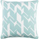 Inga 18 inch Aqua, White Pillow Kit