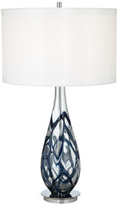 Signature 34 inch 150 watt Blue Table Lamp Portable Light