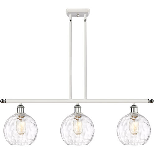 Ballston Athens Water Glass LED 36 inch White and Polished Chrome Island Light Ceiling Light