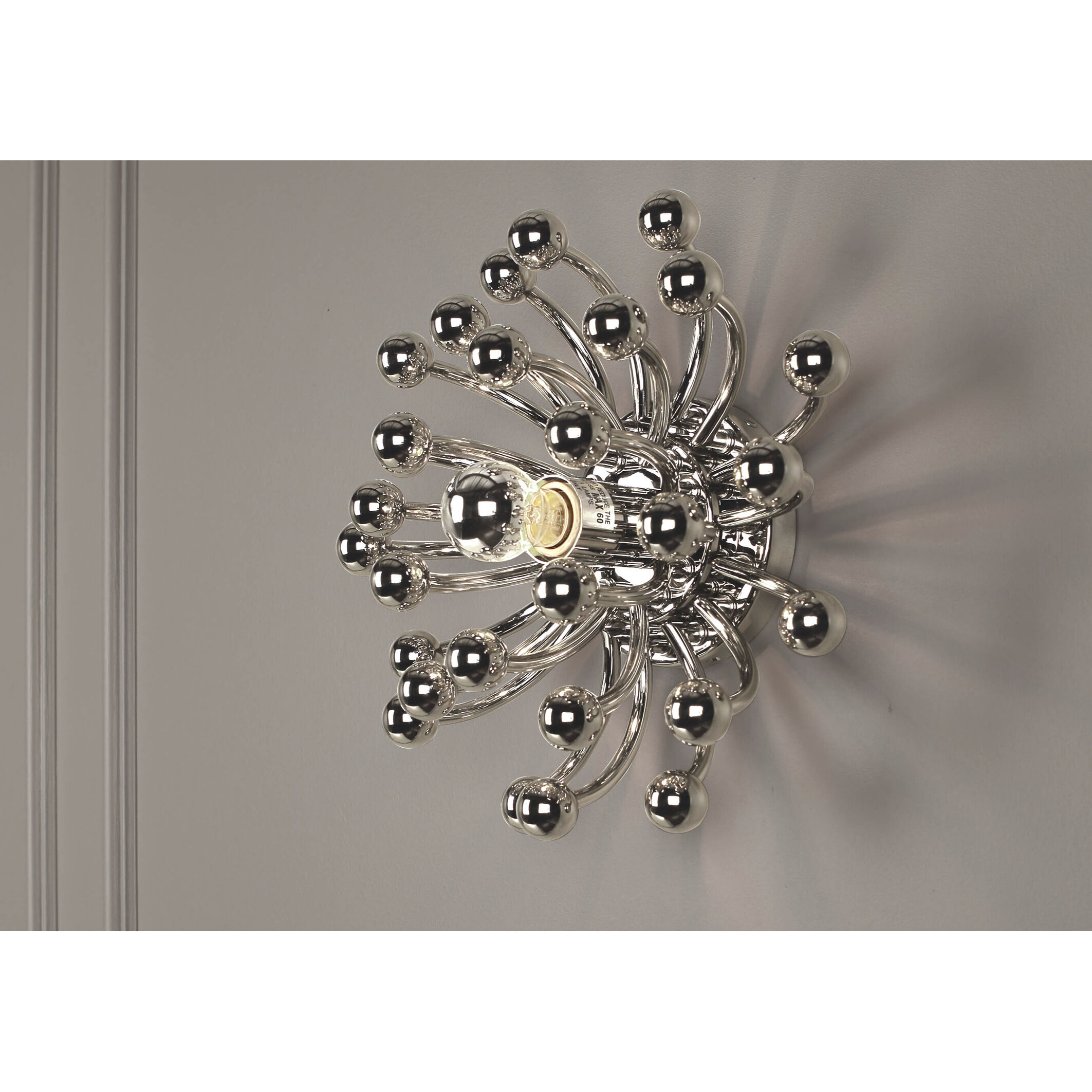 Anemone 1 Light 15 inch Polished Nickel Flushmount Ceiling Light
