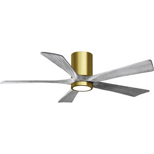 Atlas Irene-5HLK 52 inch Brushed Brass with Barn Wood tone Blades Ceiling Fan, Flush Mounted