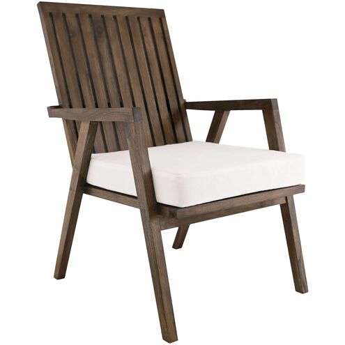 Teak 22 X 21 inch White Outdoor Cushion, Chair Cushion