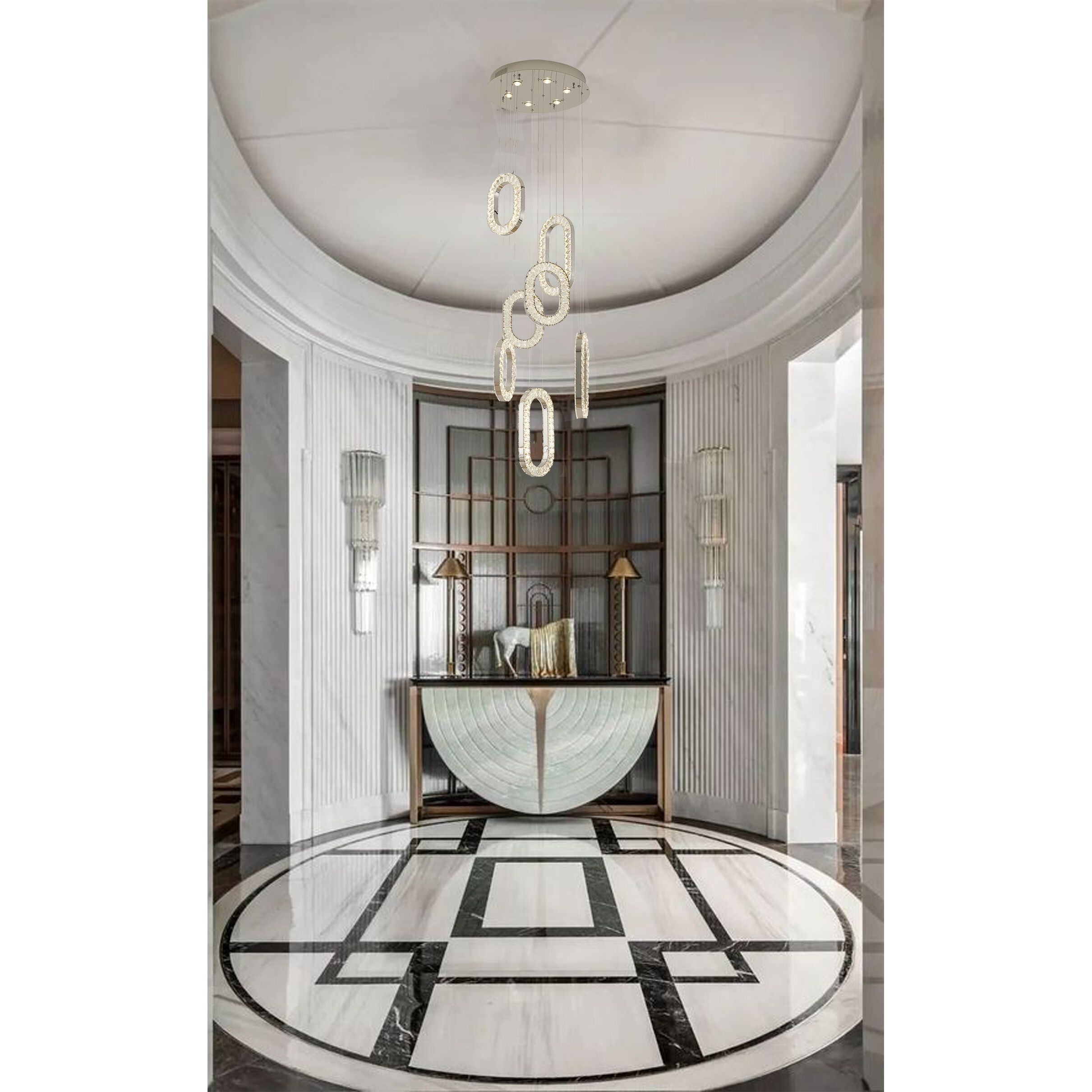 Canada LED 24 inch Chrome Chandelier Ceiling Light