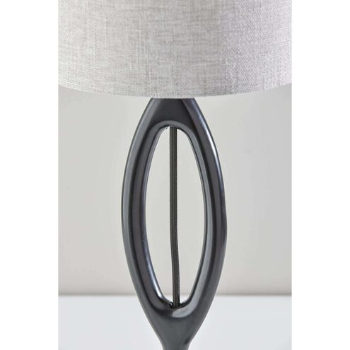 Mayfair 27.5 inch 100.00 watt Black Wood Table Lamp Portable Light