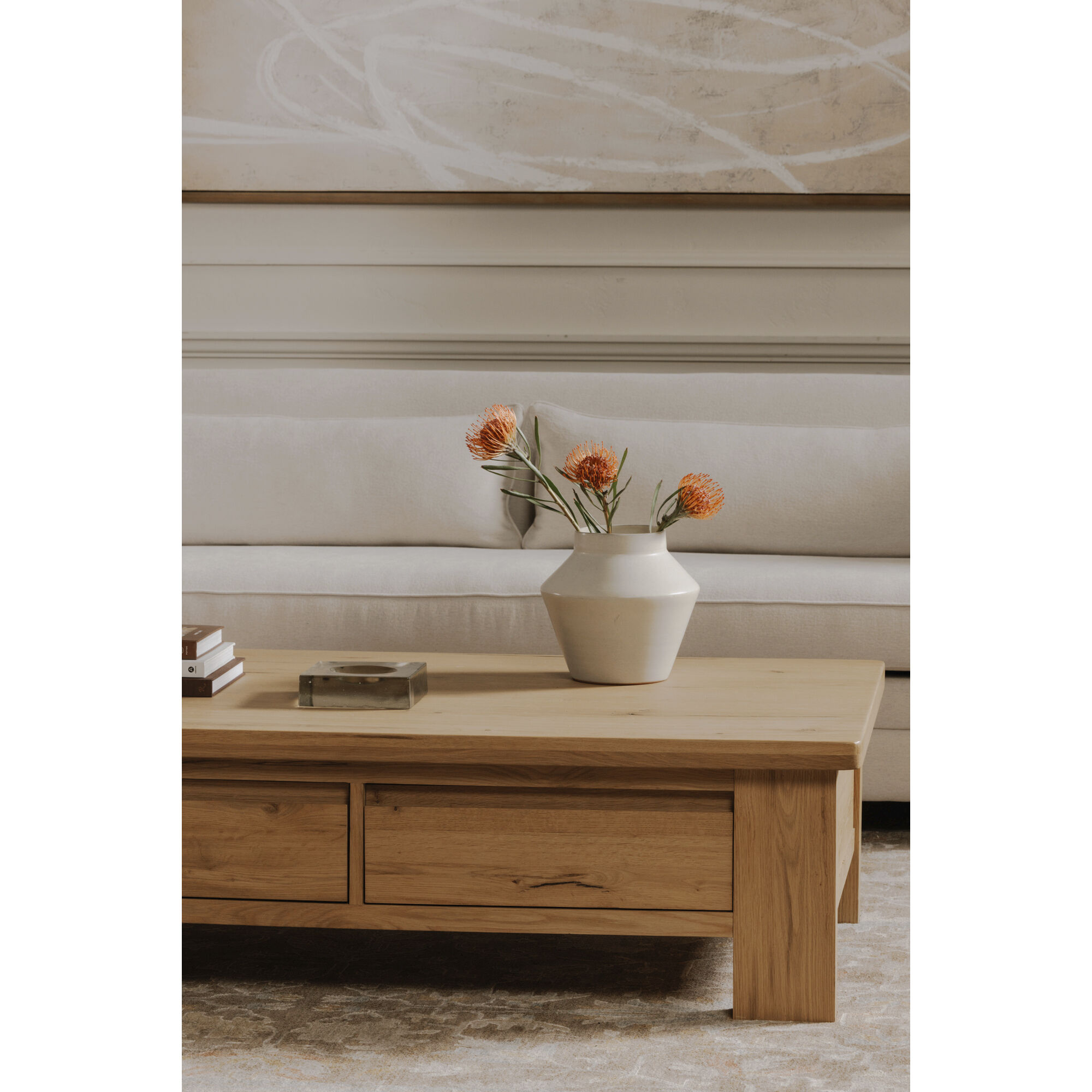 Graham 60 X 35 inch Natural Storage Coffee Table