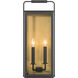 Aberdeen 2 Light 20 inch Sand Coal Black and Legacy Brass Outdoor Wall Sconce