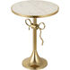 Toledo 21 X 16 inch Brass with White Accent Table