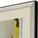 Meandering / Social Distancing Pink and Black and Orange and Yellow Framed Art
