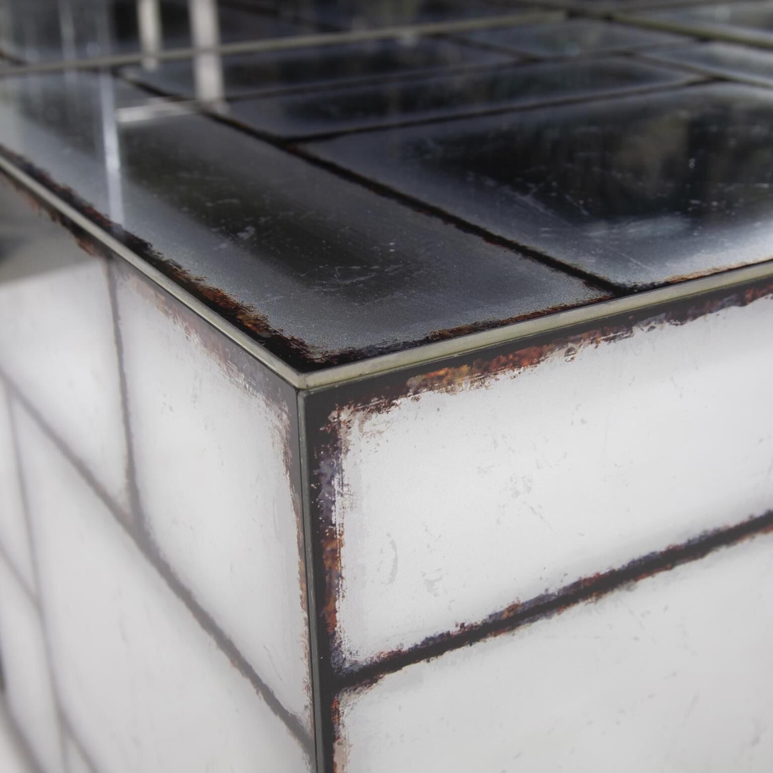 Braque 32.75 X 16 inch Smokey Gray and Black Coffee Table