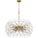 Winter 10 Light 30 inch Soft Brass Pendant Ceiling Light