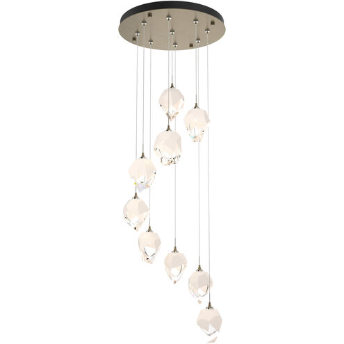 Chrysalis 9 Light 20.5 inch Soft Gold Pendant Ceiling Light in White Crystal, Small