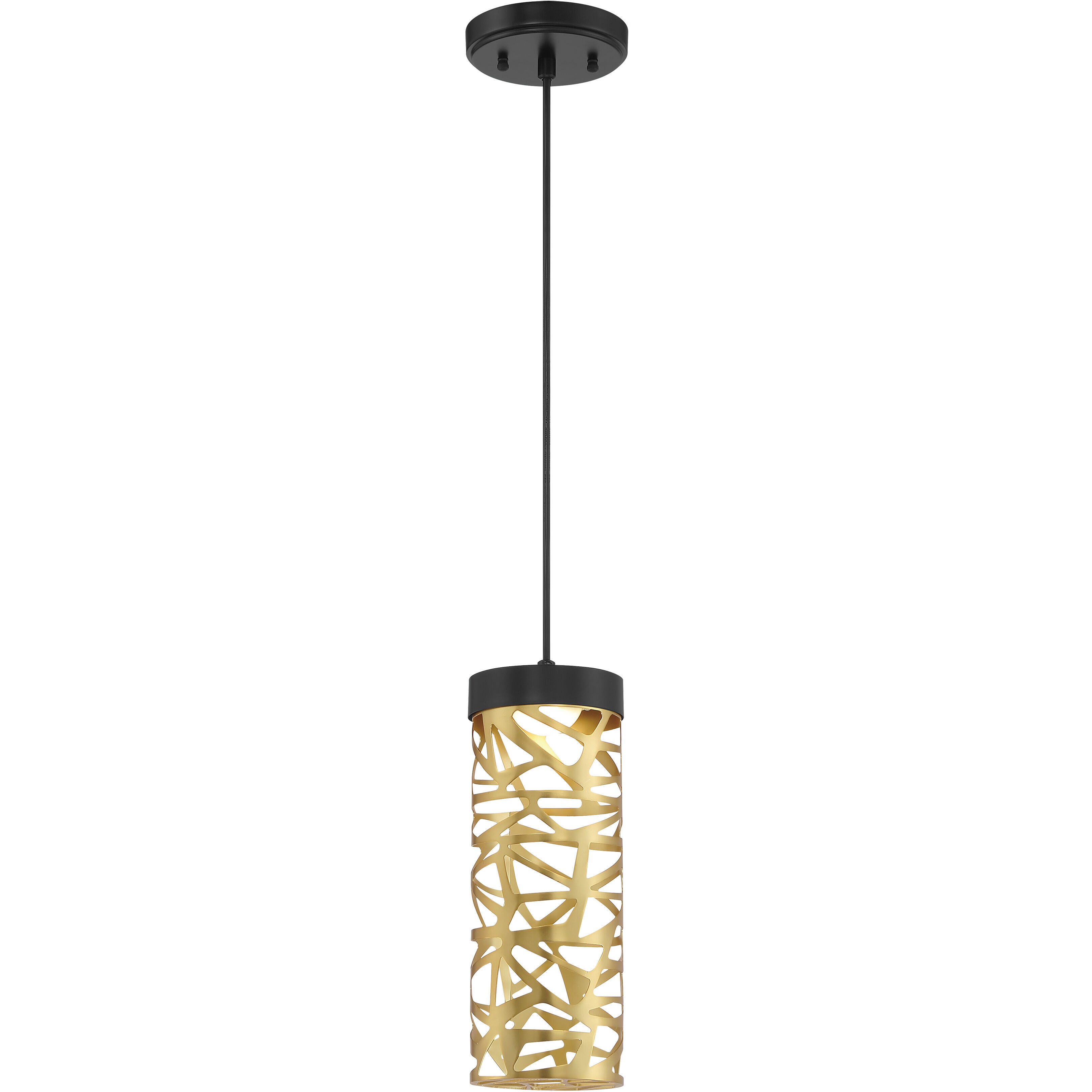 Golden Eclipse LED 4.5 inch Coal And Honey Gold Mini Pendant Ceiling Light