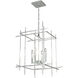 Tura 4 Light 23 inch Vintage Platinum Chandelier Ceiling Light, Medium