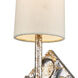 Star 1 Light 8.75 inch Silver Leaf ADA Sconce Wall Light