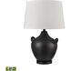 Oxford 25 inch 9.00 watt Gloss Black with Matte Black Table Lamp Portable Light
