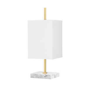 Mikaela 18 inch 60.00 watt Aged Brass Table Lamp Portable Light
