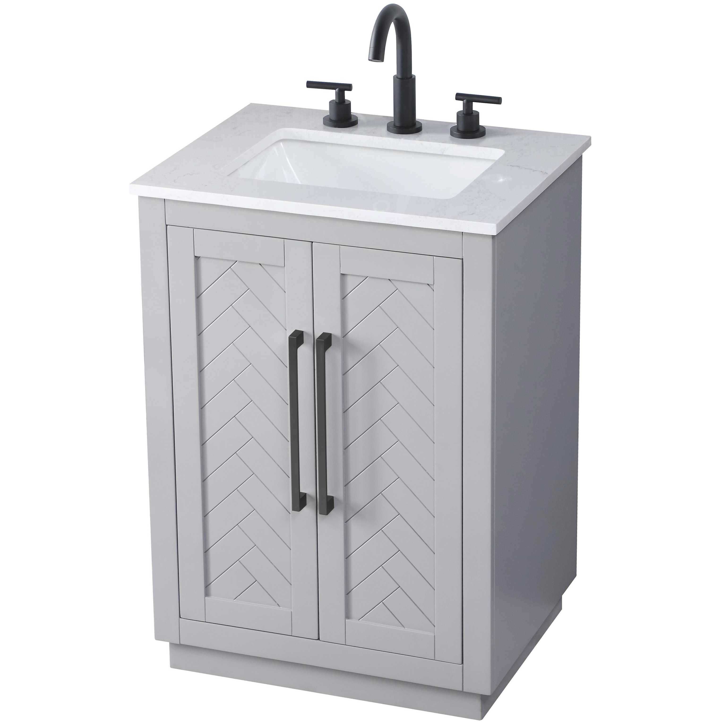 Chase 24 X 34 inch Grey Bathroom Vanity Cabinet