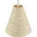 Abaca 1 Light 12 inch Textured White Pendant Ceiling Light