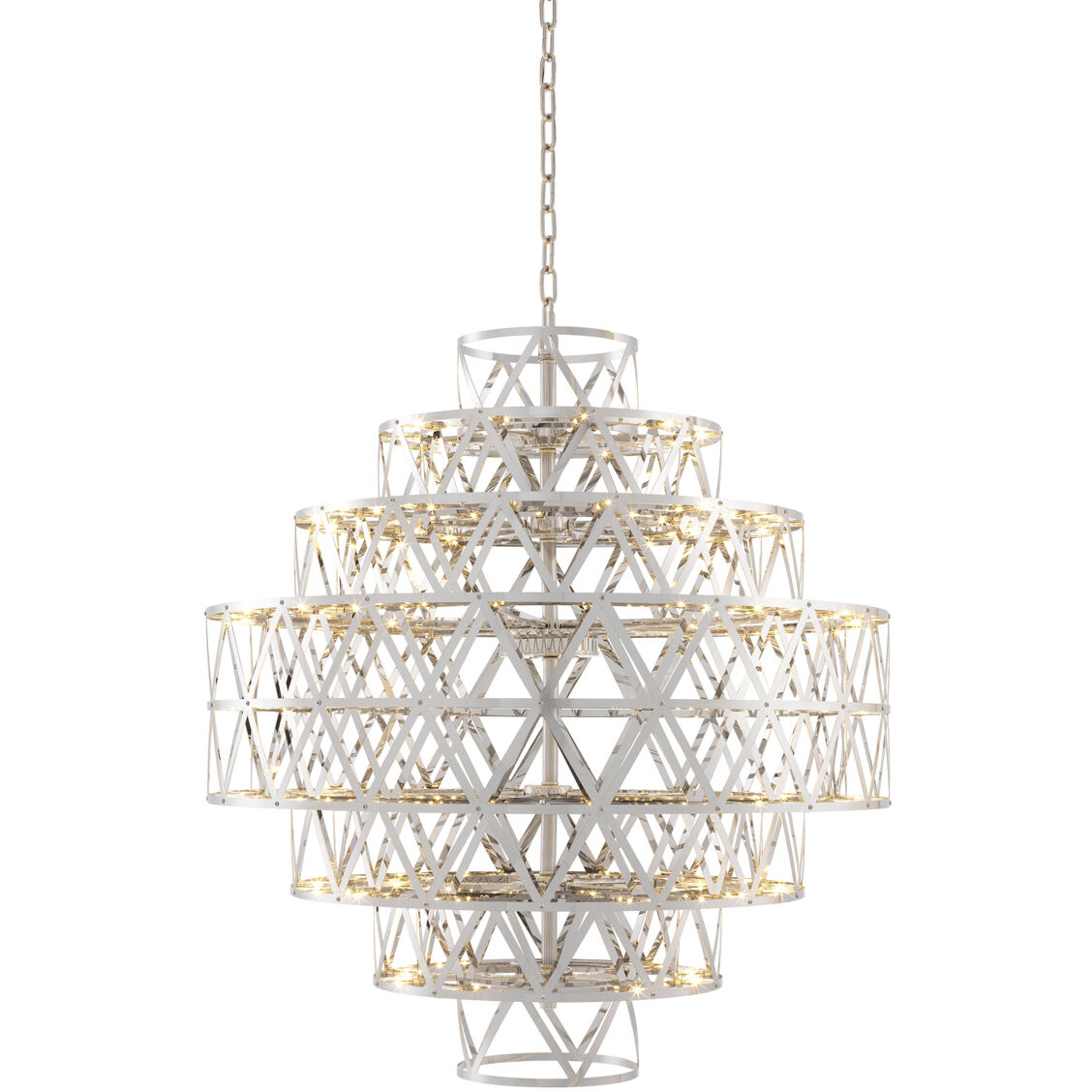 Clinton 160 Light 32.28 inch Nickel Chandelier Ceiling Light