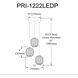 Peri LED 15 inch Polished Chrome Multi Pendant Ceiling Light